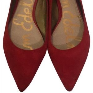 Sam Edelman red suede flats